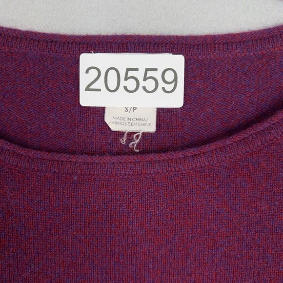 Club Monaco Sweater Womens Small Purple Burgundy Cashmere Minimal Quiet Luxury - Picture 13 of 13